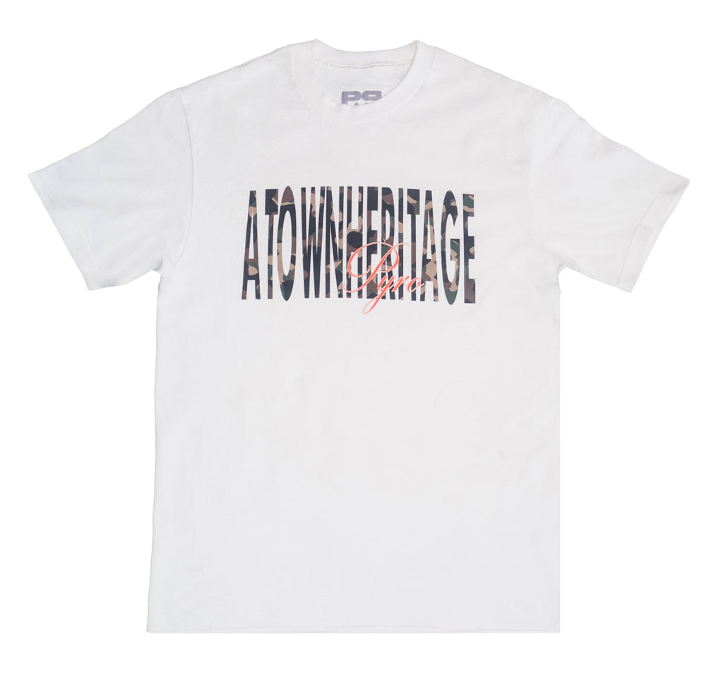 A TOWN TEE (white camo)